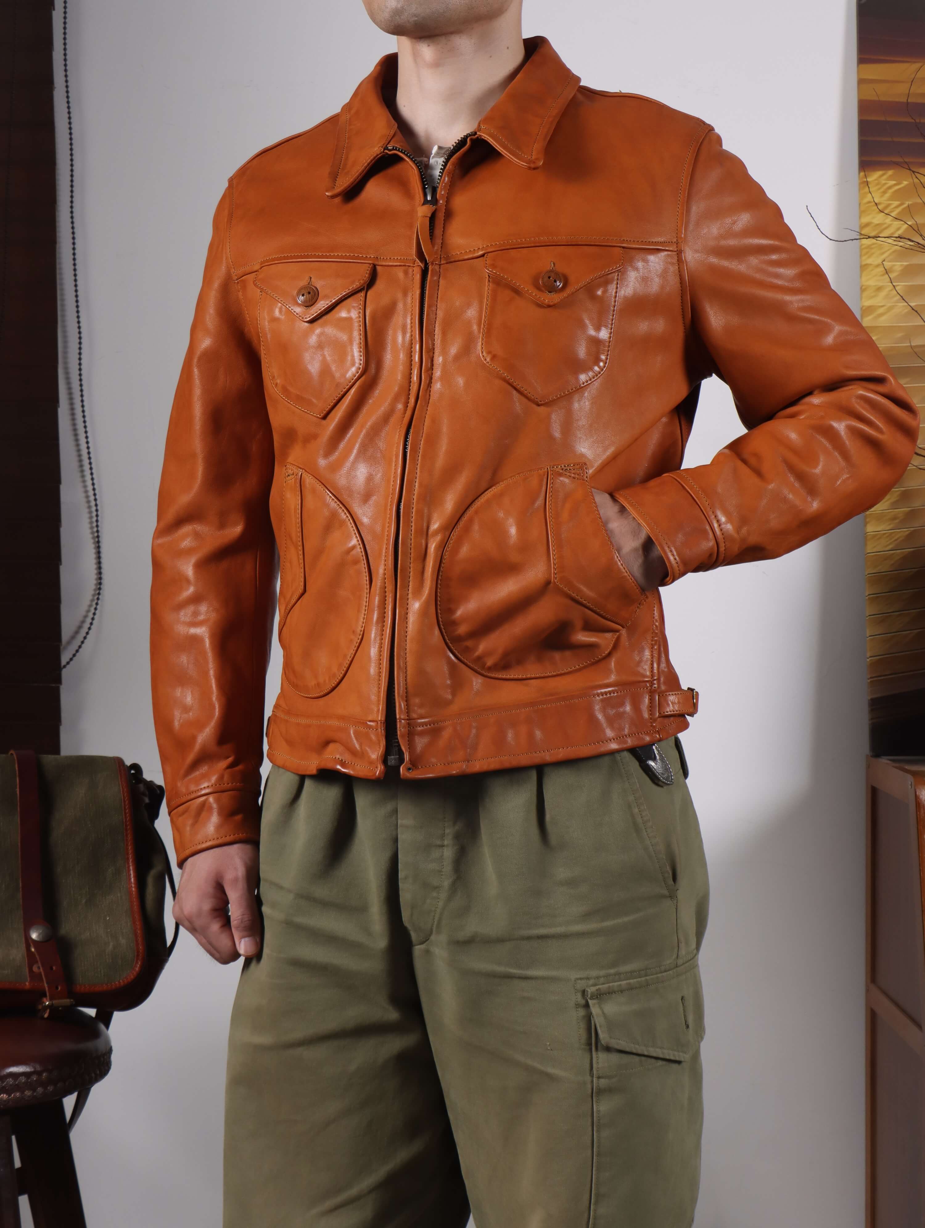 Men's Mendoza Leather Jacket, Horsehide – Crush on Retro
