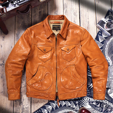 Men's Mendoza Leather Jacket, Horsehide