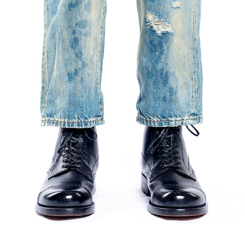 Men's Cap Toe Boots, Oiled Cowhide