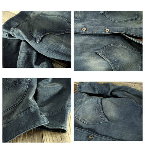 Men's Distressed Miner Denim Jacket