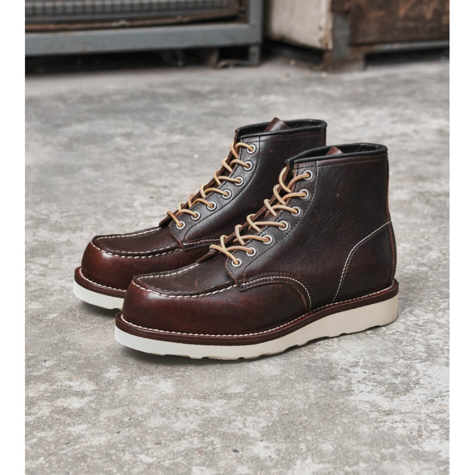 Men's Moc Toe Boots, Oiled Shoulder Leather