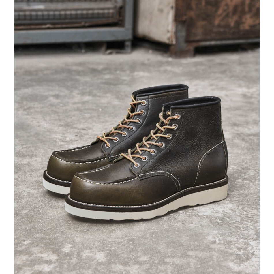 Men's Moc Toe Boots, Oiled Shoulder Leather