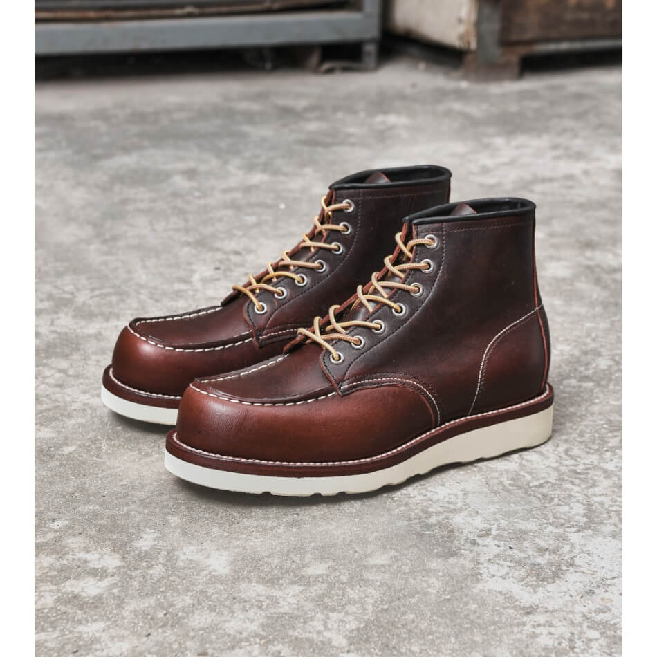 Men's Moc Toe Boots, Oiled Shoulder Leather