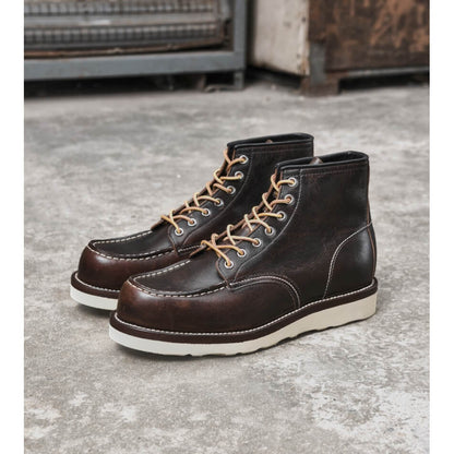 Men's Moc Toe Boots, Oiled Shoulder Leather