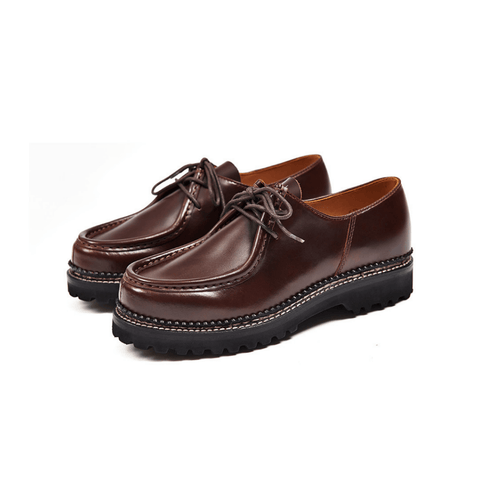 Men's Moccasin Shoes, Oil-waxed Leather