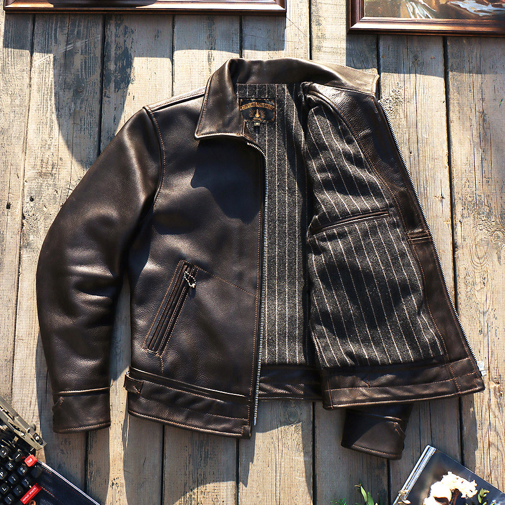 Men's 1930s Moto Leather Jacket