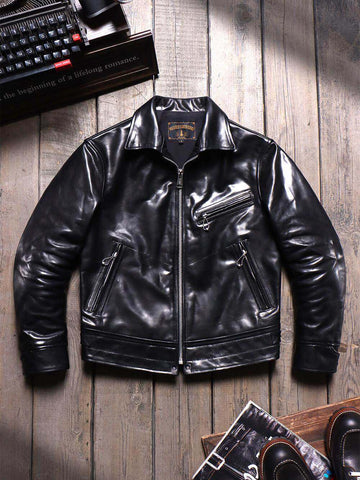 Veste de sport en cuir pour homme des années 1930