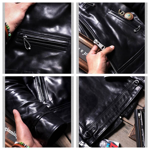 Veste de sport en cuir pour homme des années 1930