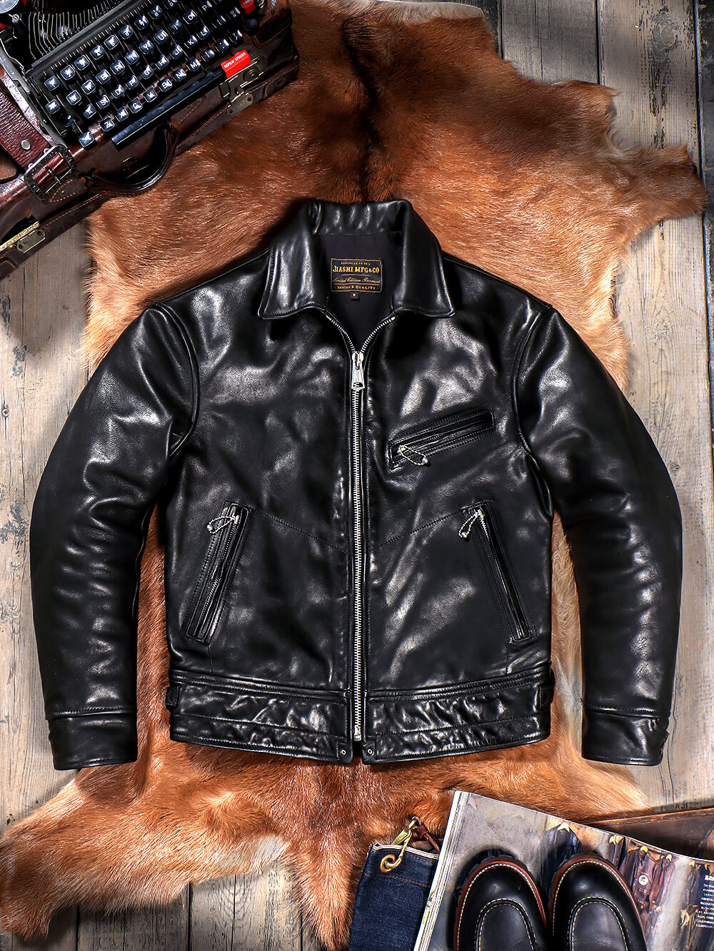 Veste de sport en cuir pour homme des années 1930