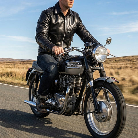 Veste de sport en cuir pour homme des années 1930