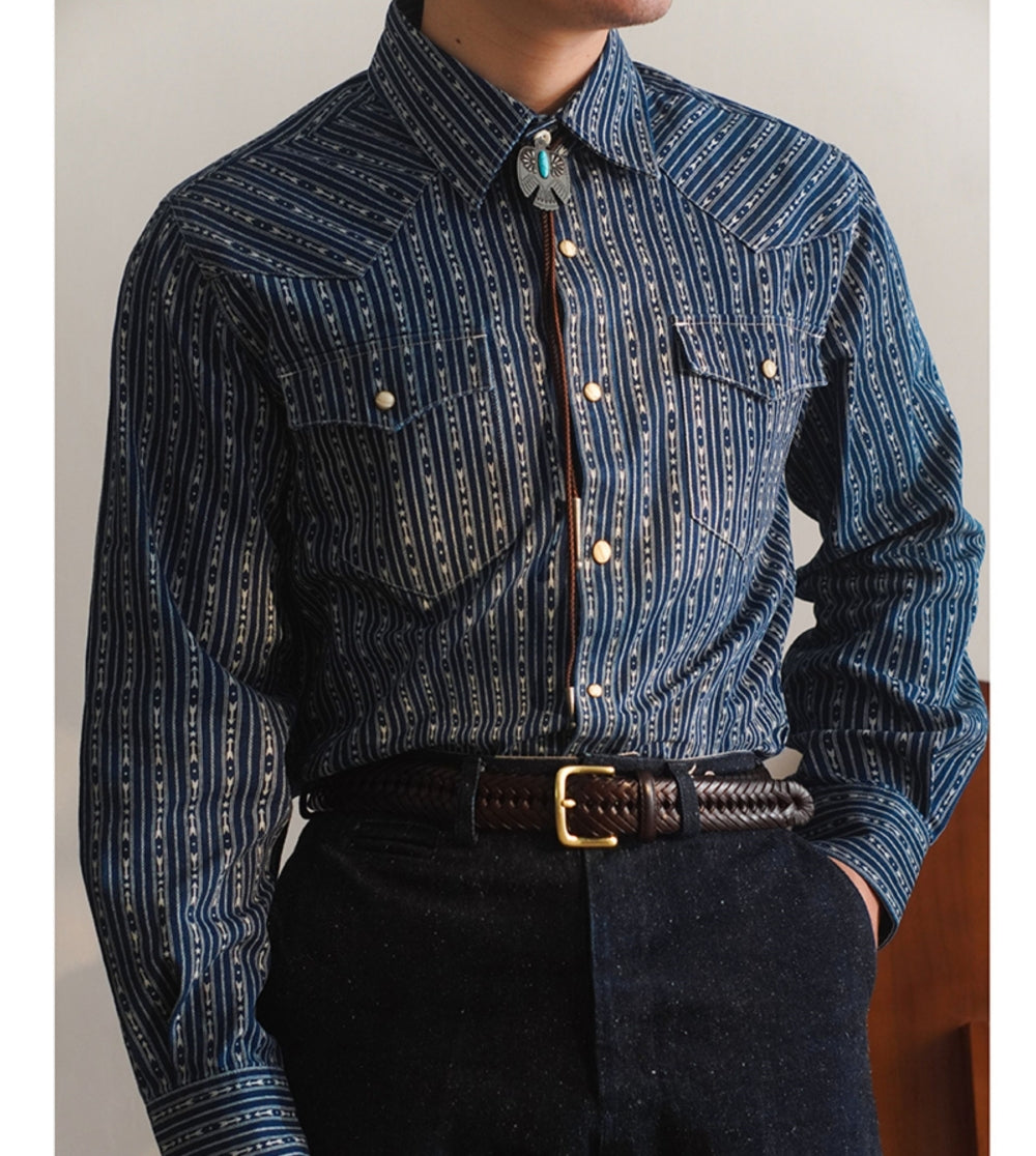 Chemise en jean Wabash Western pour homme