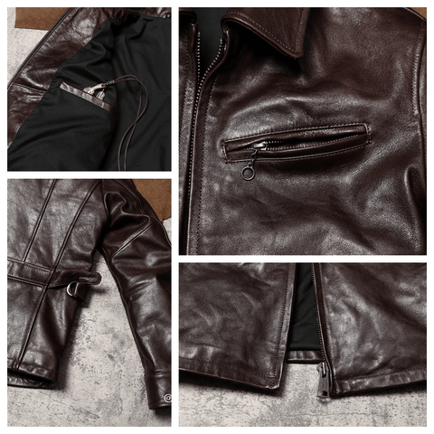 Men's Newsboy Leather Jacket, Goatskin