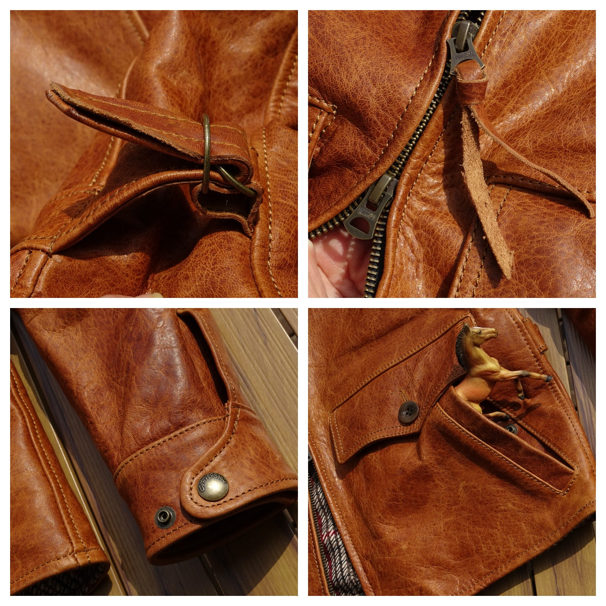 Men's Newsboy Leather Jacket Amber
