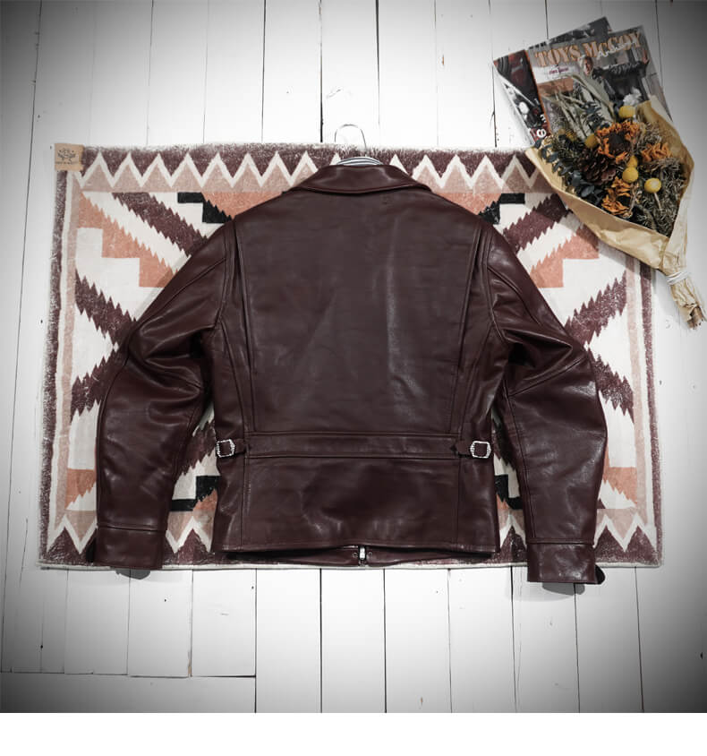 Men's Newsboy Leather Jacket Calfskin