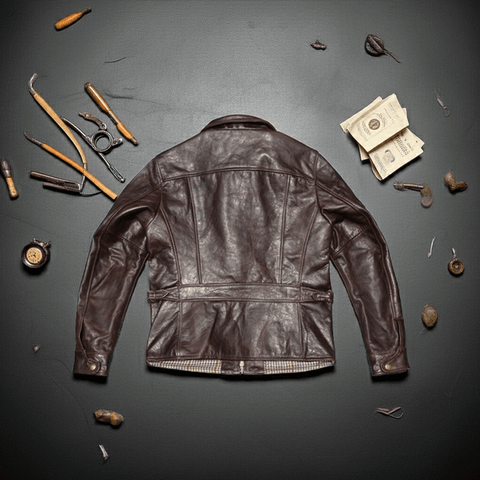 メンズ キャスケット レザージャケット ホースハイド