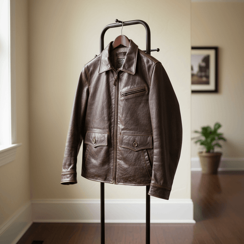 メンズ キャスケット レザージャケット ホースハイド