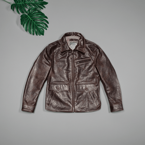 メンズ キャスケット レザージャケット ホースハイド