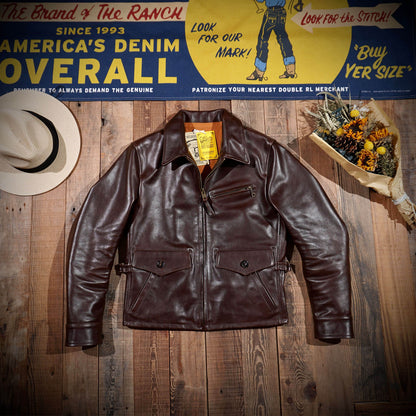 Men's Newsboy Leather Jacket Calfskin