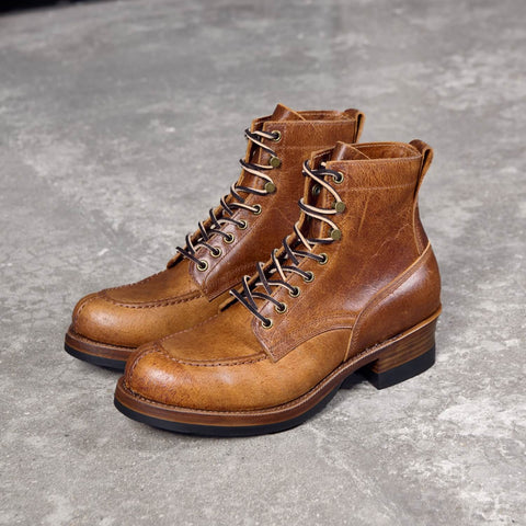 Men's Norwegian Toe Logger Boots, Crazy Cow