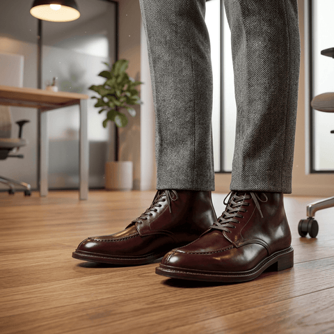 Norwegian Toe Tanker Boots, Matte Cowhide