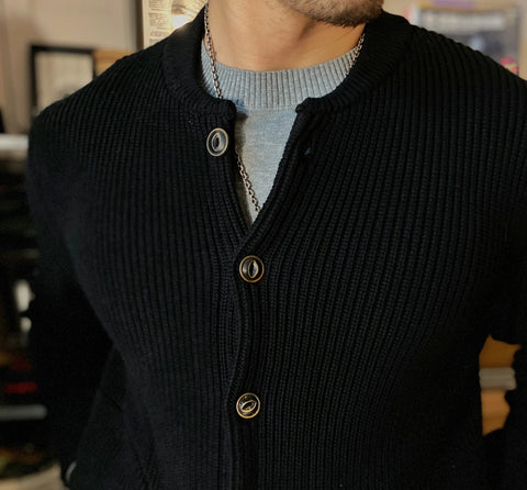 Men's O-neck Knit Cardigan