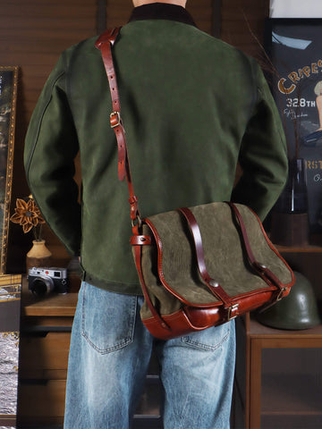 Men's Olive Detroit Leather Jacket