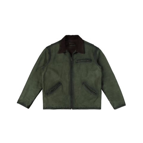 Men's Olive Detroit Leather Jacket