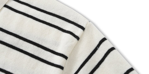 Men's Striped Johnny Collar Shirt