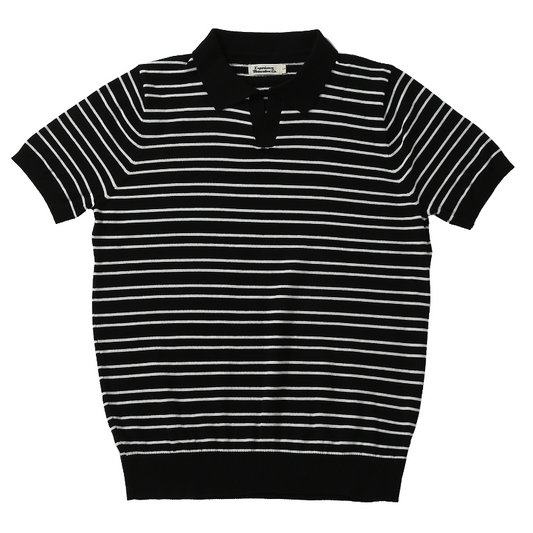 Polo à col Johnny rayé pour homme