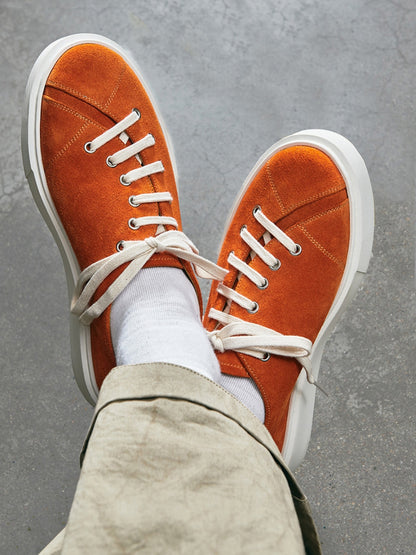 Baskets basses pour hommes orange