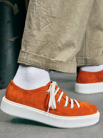 Baskets basses pour hommes orange