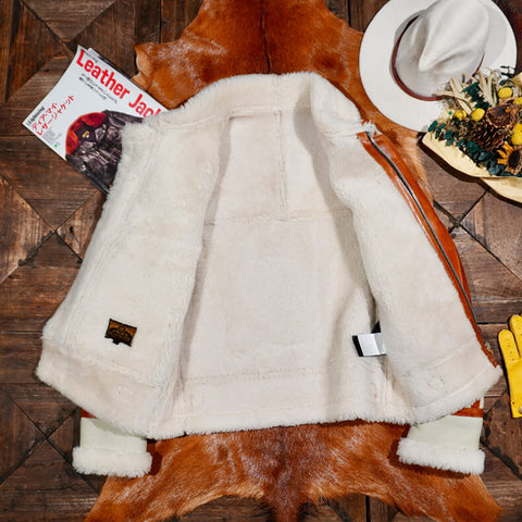 Two Tone B3 Bomber Shearling Coat