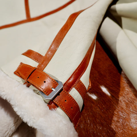 Two Tone B3 Bomber Shearling Coat