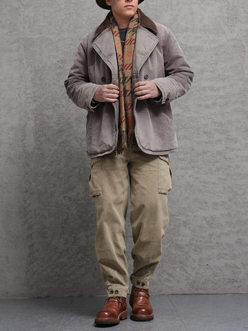 Men's Padded Pea Coat, Double Breasted