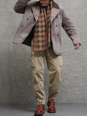 Men's Padded Pea Coat, Double Breasted