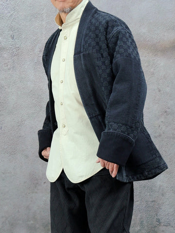 Men's Paneled Sashiko Kendo Jacket, Charcoal