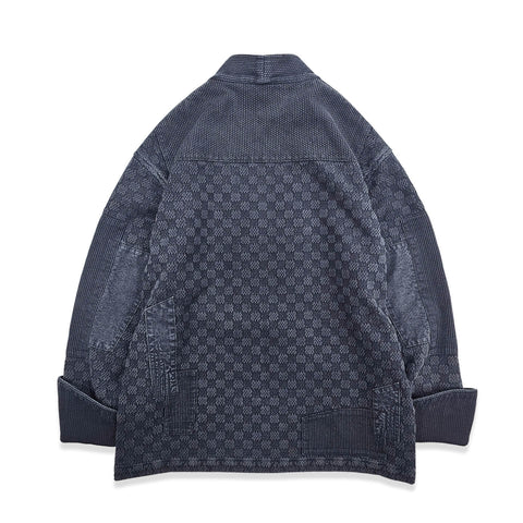 Men's Paneled Sashiko Kendo Jacket, Charcoal