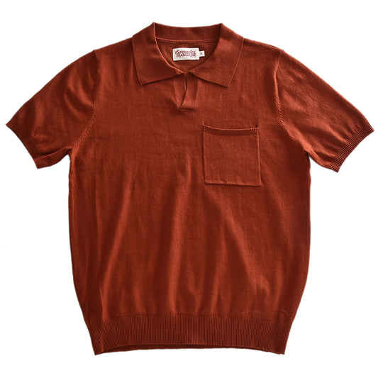 Men's Johnny Collar Knit Polo Shirt