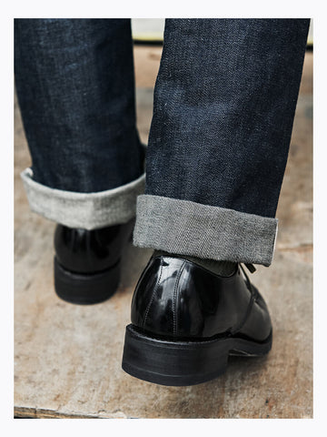 Men's Arrow Apron Derby, Polished Leather