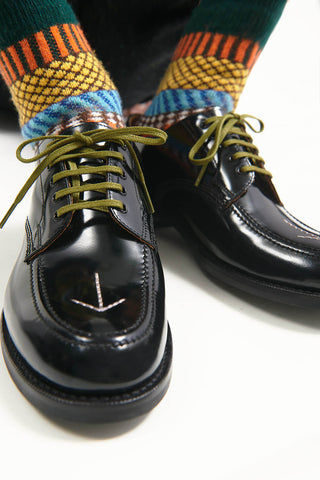 Men's Arrow Apron Derby, Polished Leather