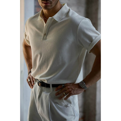 Men's Hazy Blue Polo Shirt, Short Sleeves