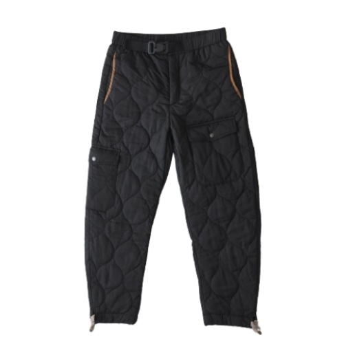 Black Quilted Work Pants