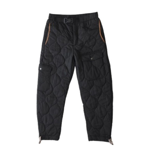 Black Quilted Work Pants