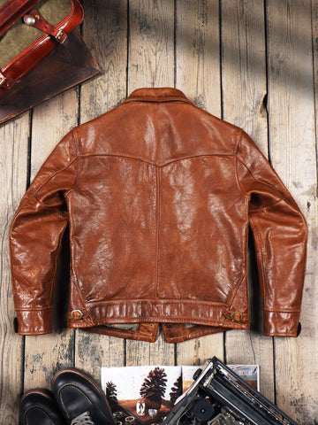 Men's Ranch Leather Jacket, Calfskin