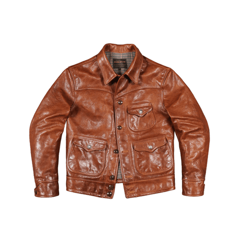 Men's Ranch Leather Jacket, Calfskin