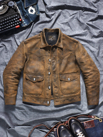 Men's Rancher-Style Leather Jacket
