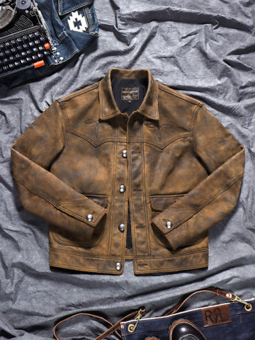 Men's Rancher-Style Leather Jacket