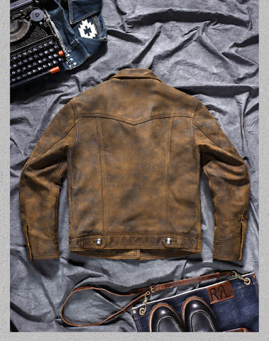 Men's Rancher-Style Leather Jacket