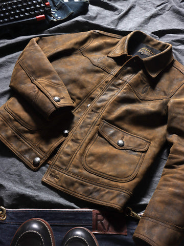 Men's Rancher-Style Leather Jacket