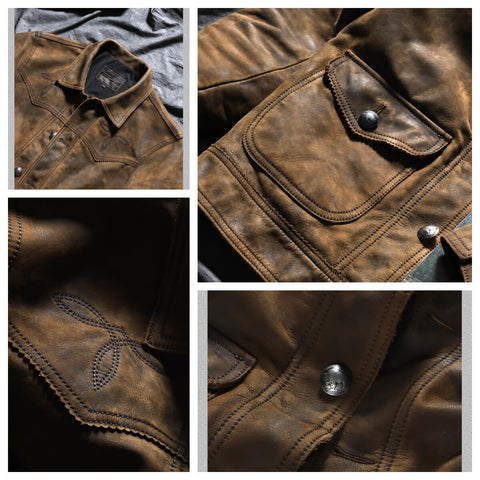 Men's Rancher-Style Leather Jacket